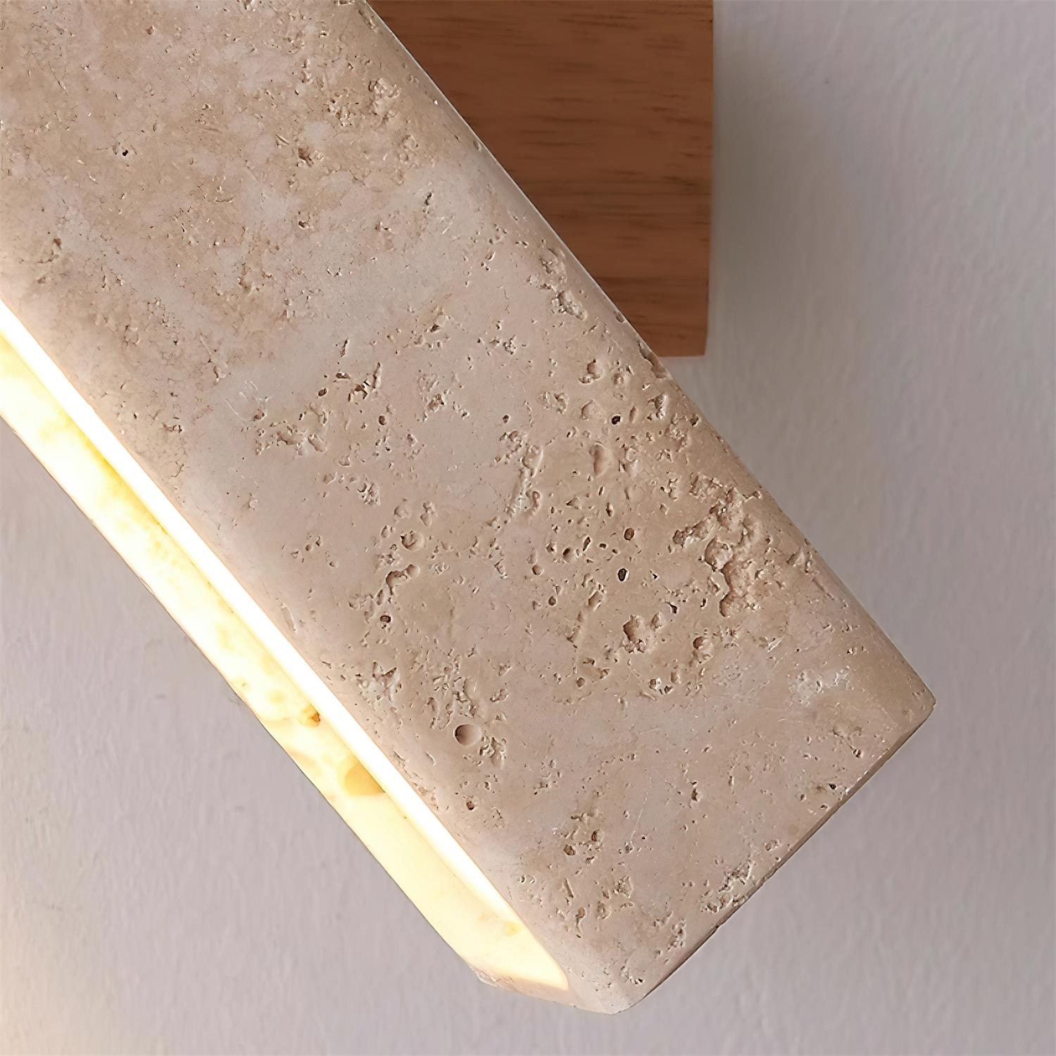 Orbit Travertine Rotating Wall Lamp - Lamp Copper