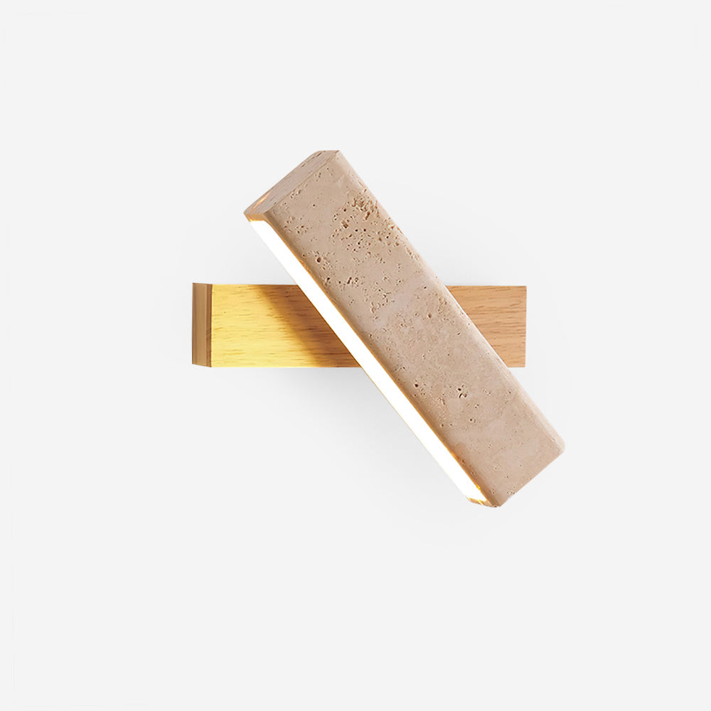 Orbit Travertine Rotating Wall Lamp - Lamp Copper