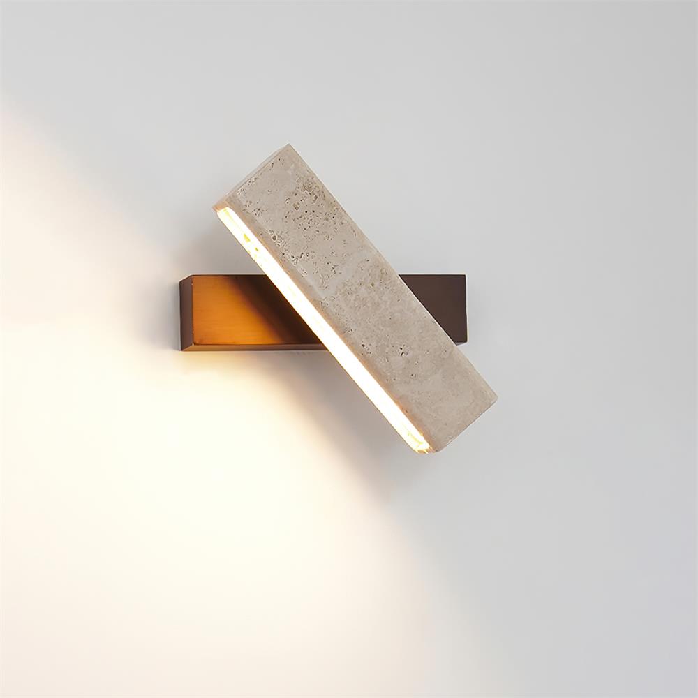 Orbit Travertine Rotating Wall Lamp - Lamp Copper