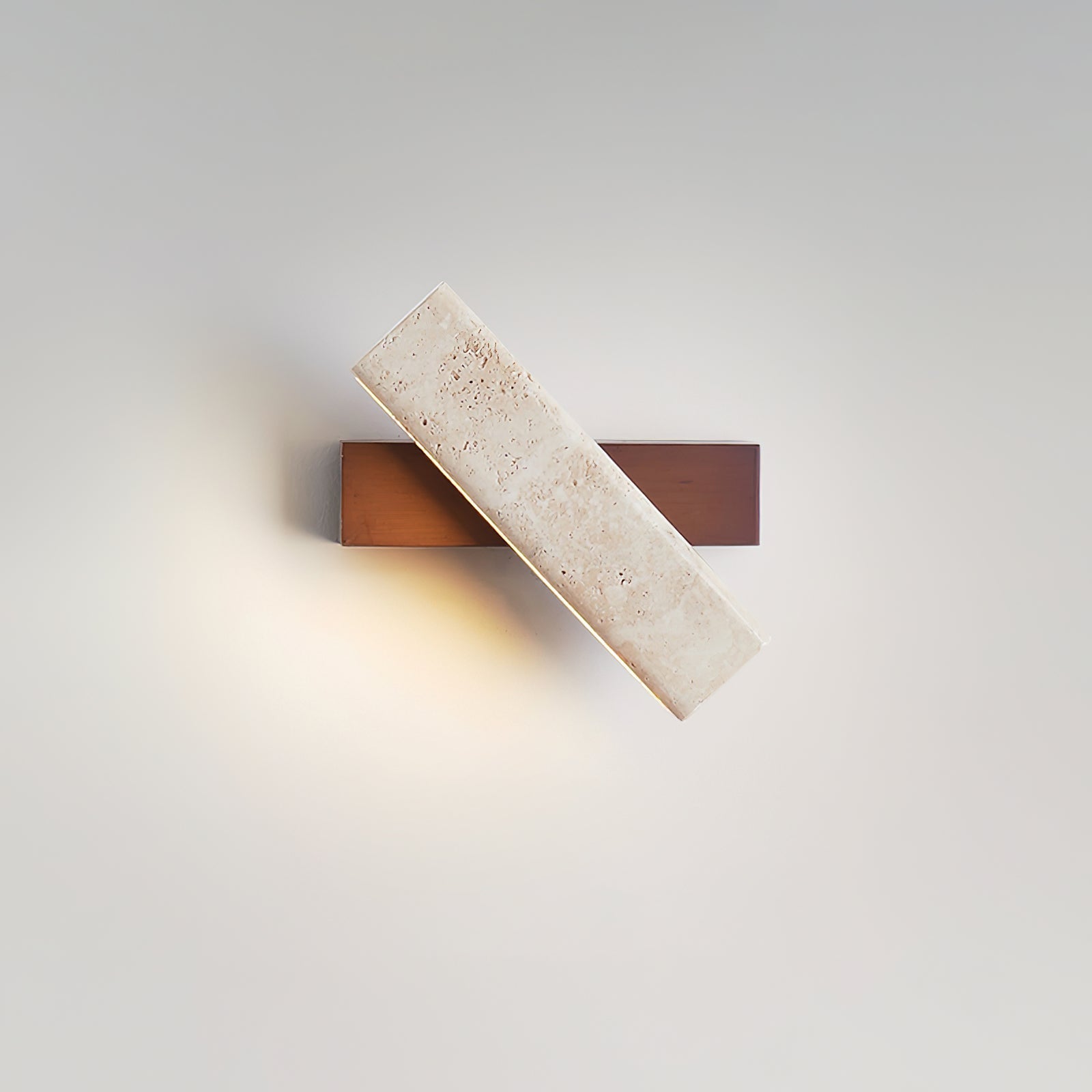 Orbit Travertine Rotating Wall Lamp - Lamp Copper