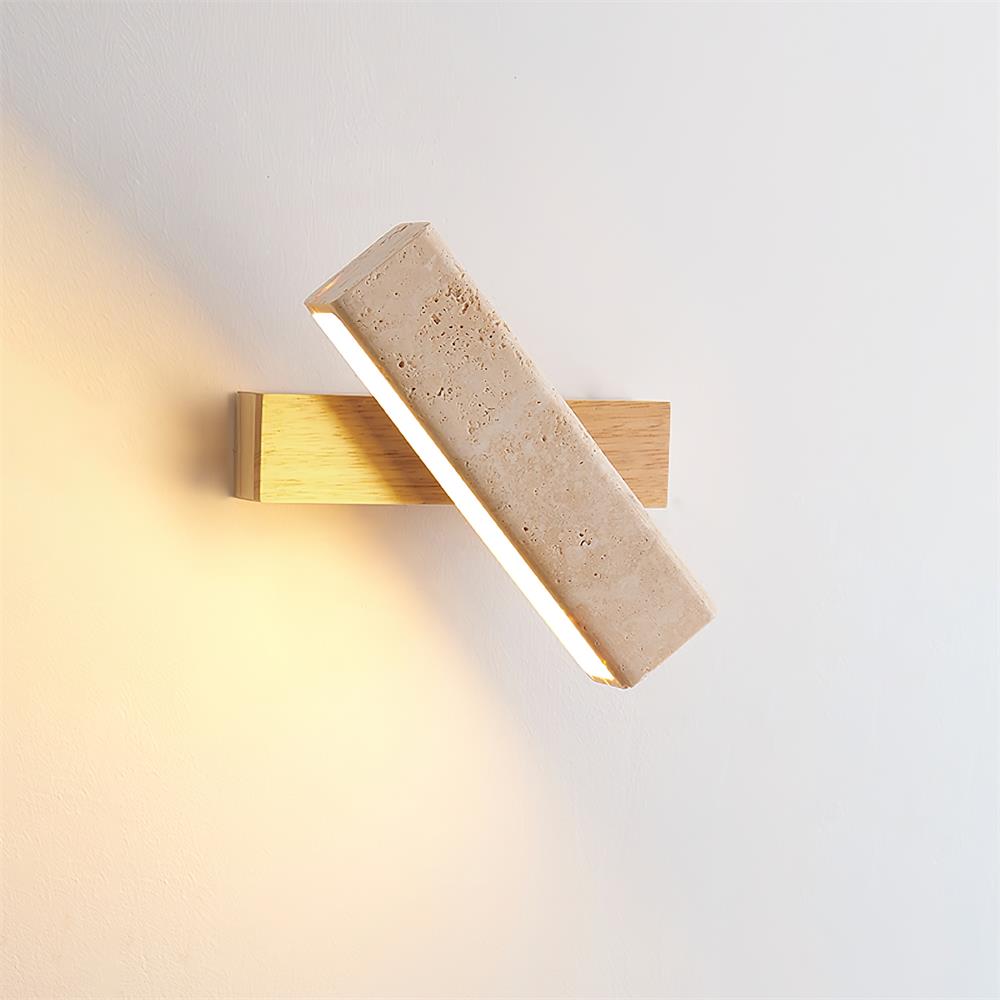 Orbit Travertine Rotating Wall Lamp - Lamp Copper
