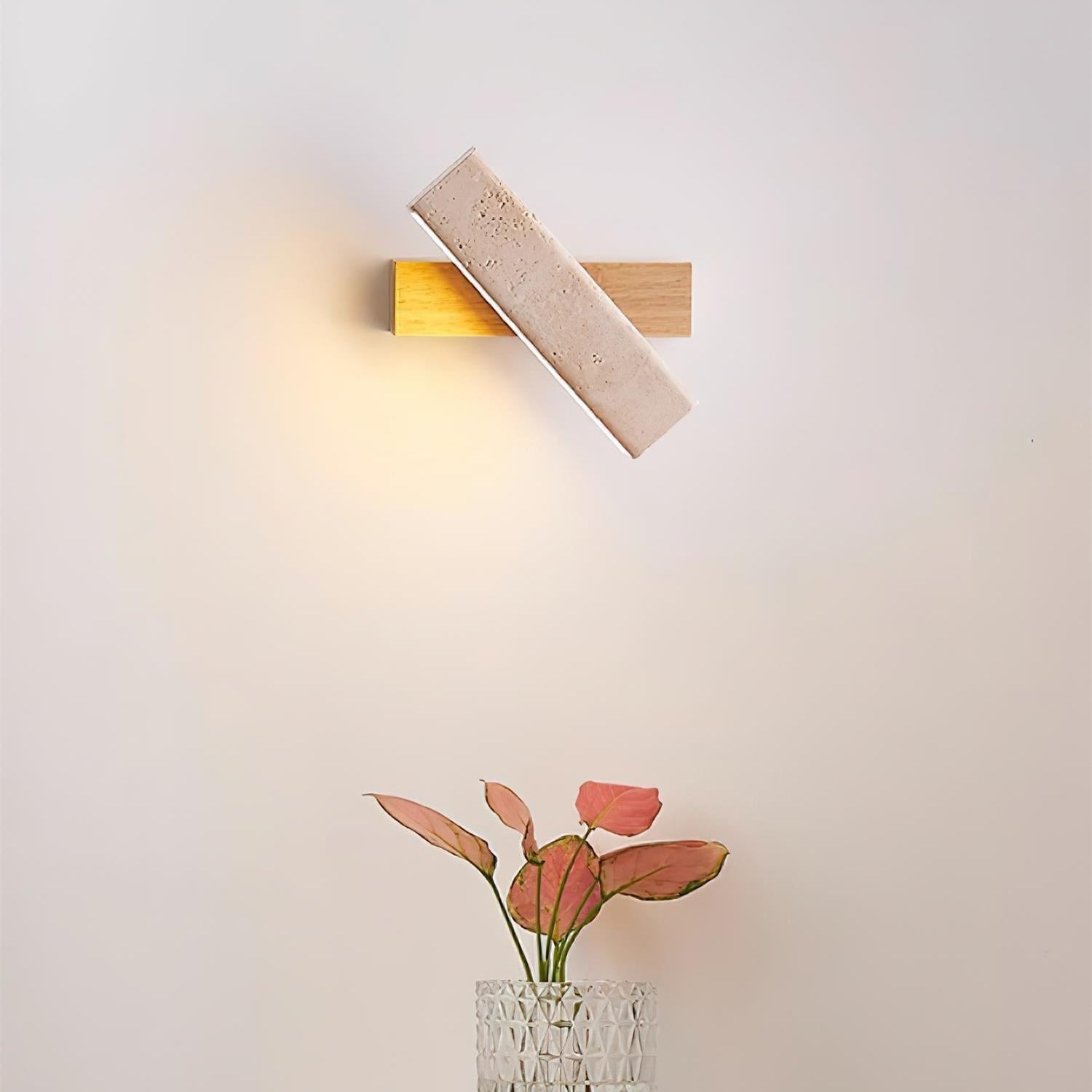 Orbit Travertine Rotating Wall Lamp - Lamp Copper