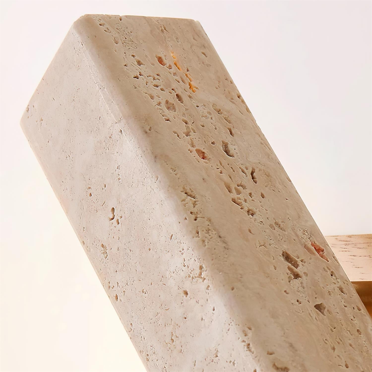 Orbit Travertine Rotating Wall Lamp - Lamp Copper
