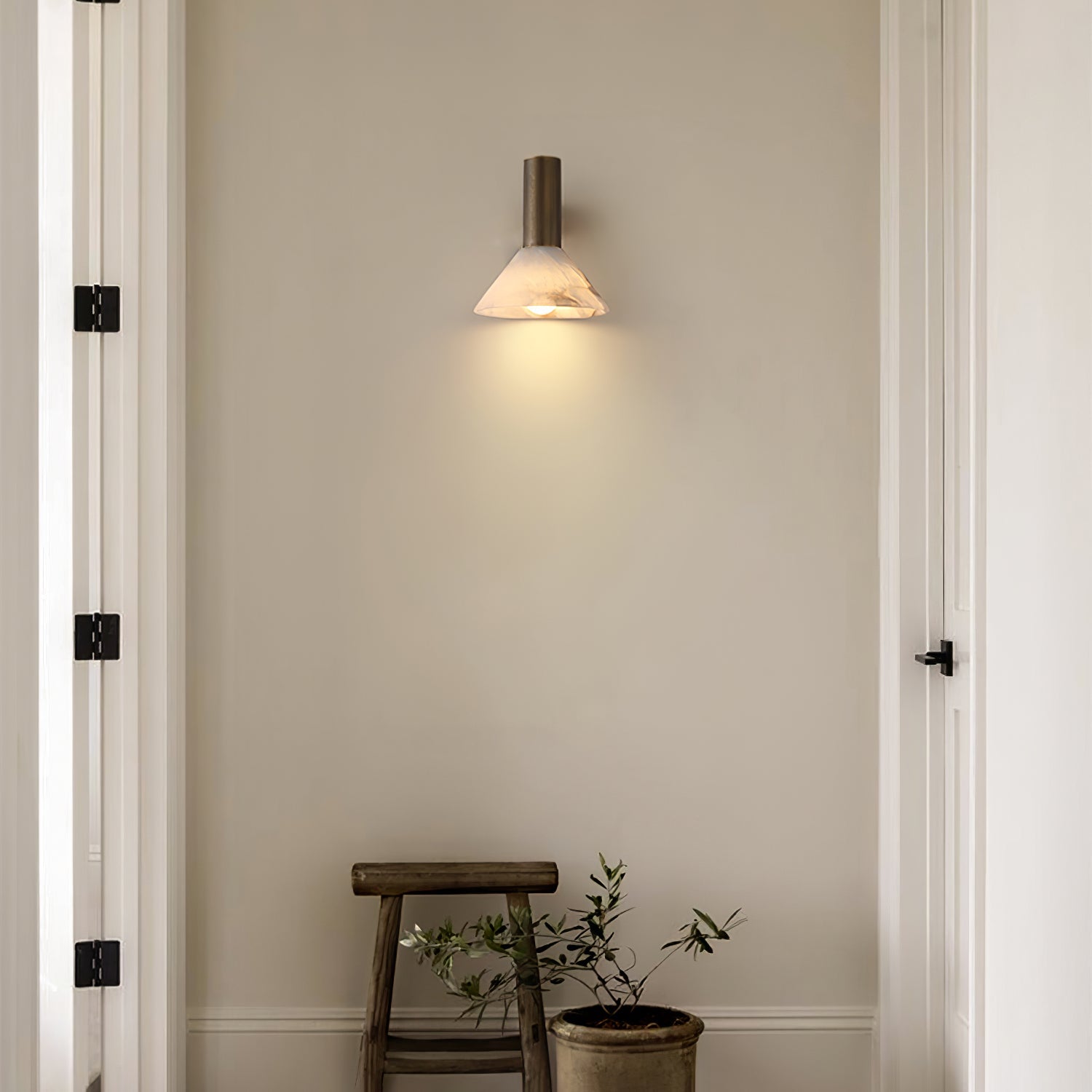 Eurnoria Cone Alabaster Wall Light - Lamp Copper