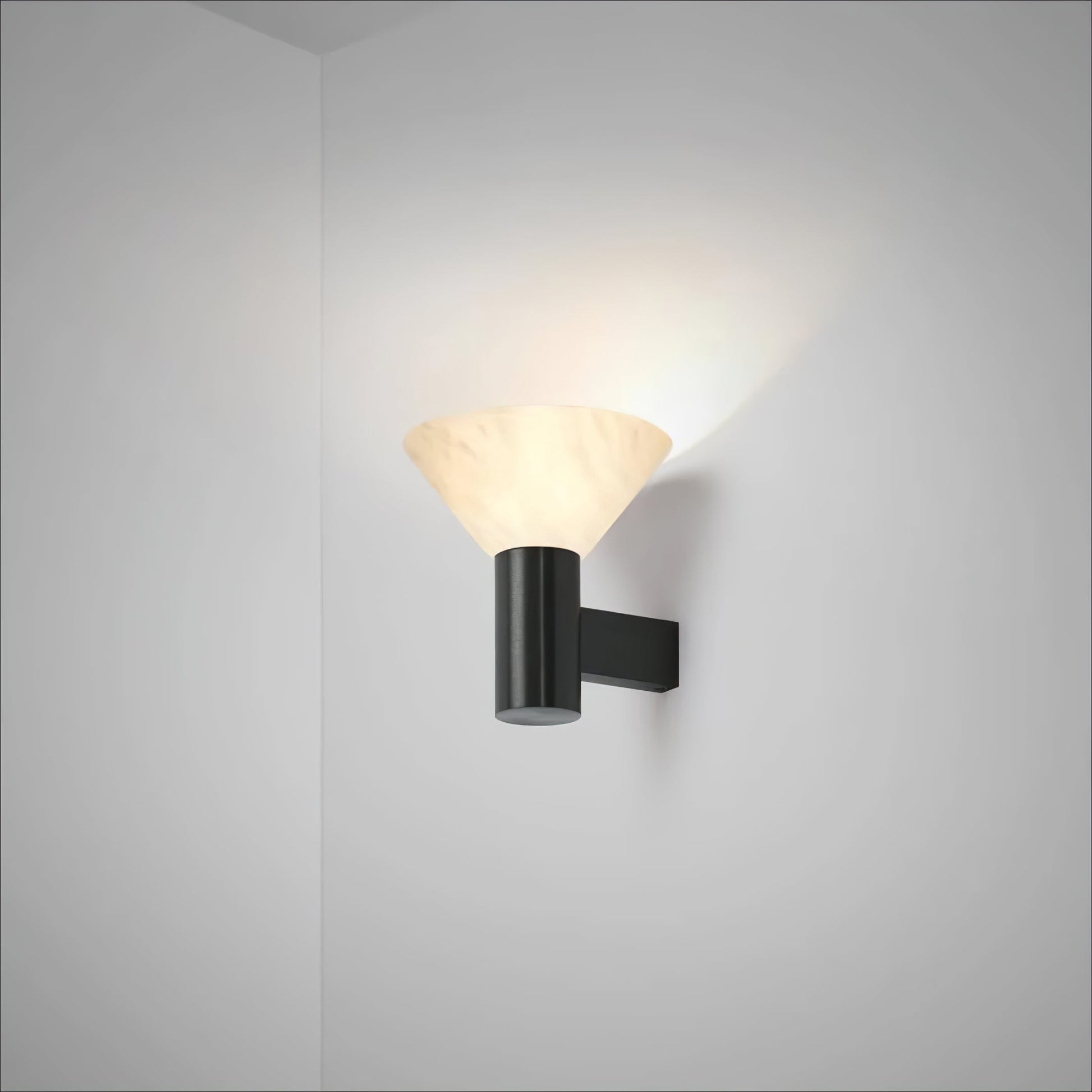 Eurnoria Cone Alabaster Wall Light - Lamp Copper