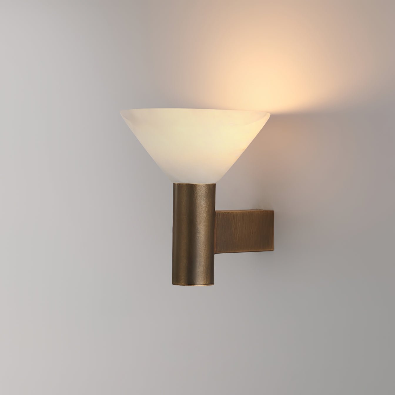 Eurnoria Cone Alabaster Wall Light - Lamp Copper