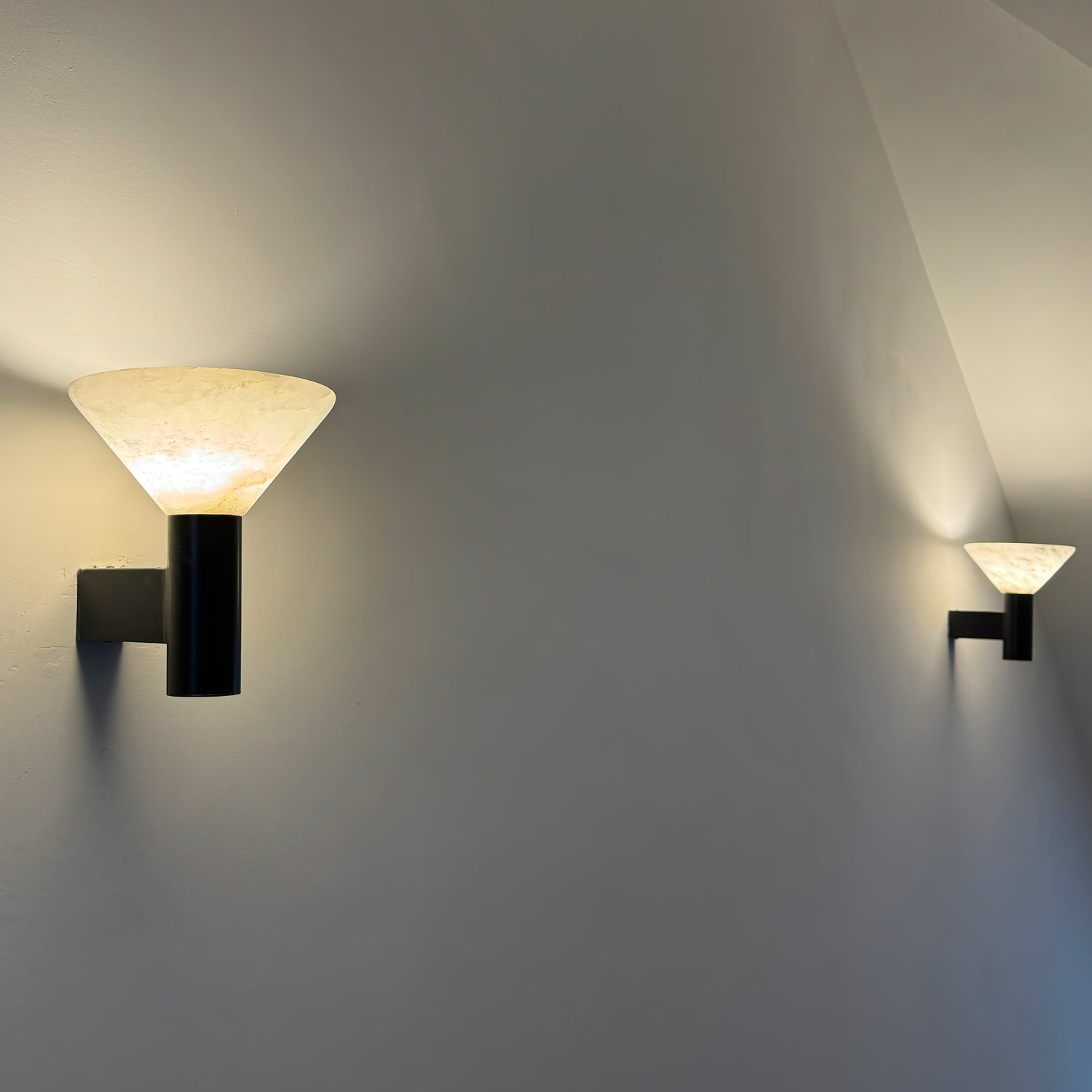 Eurnoria Cone Alabaster Wall Light - Lamp Copper