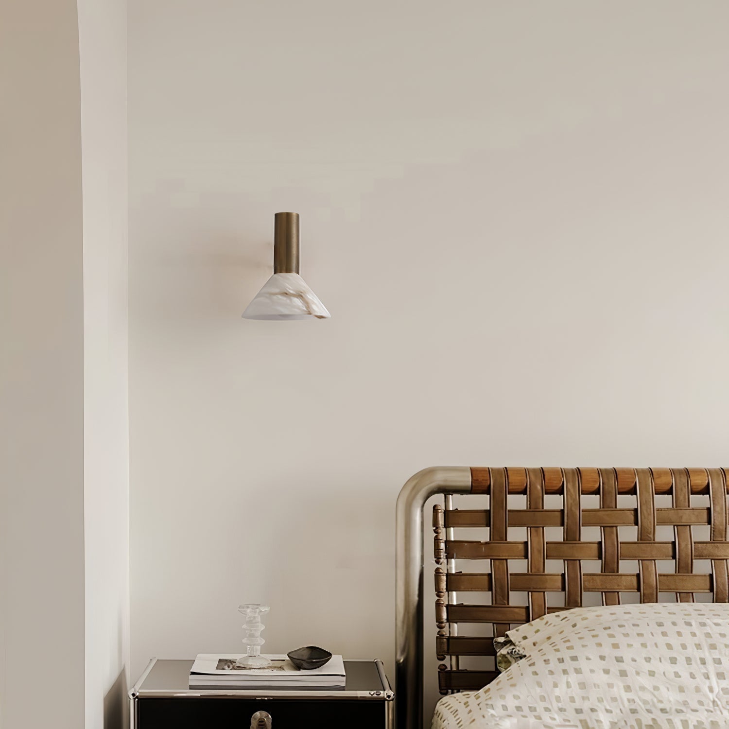 Eurnoria Cone Alabaster Wall Light - Lamp Copper