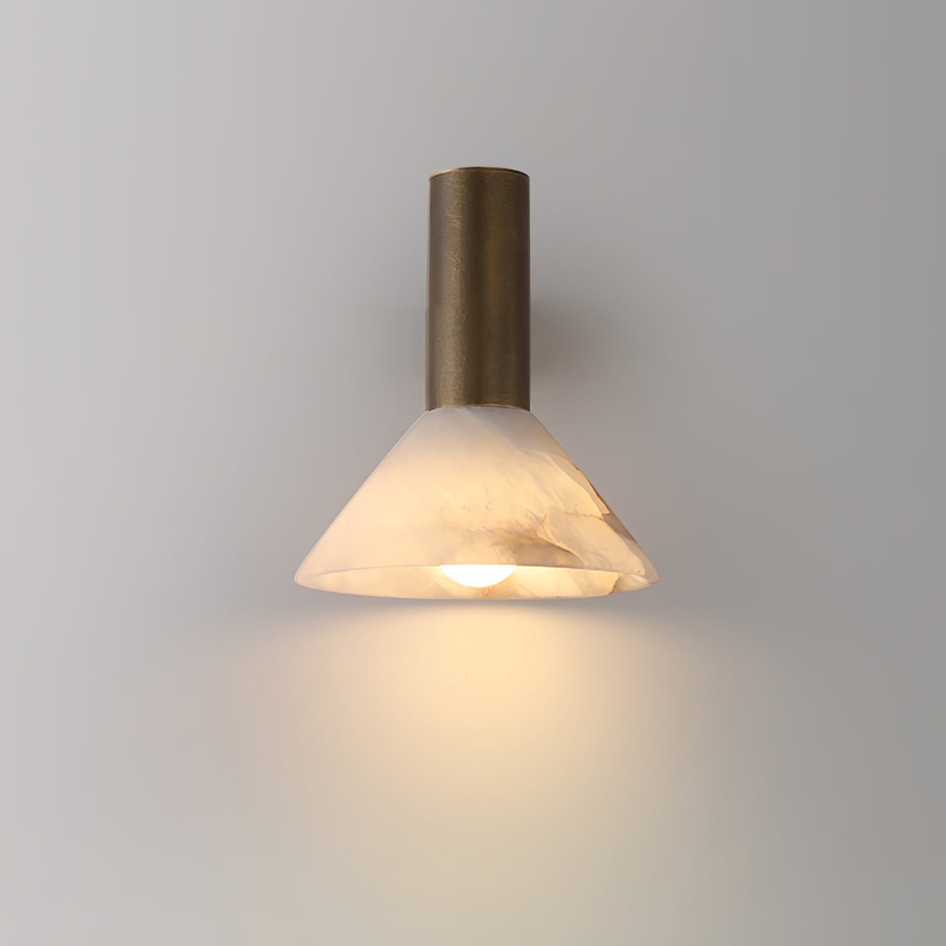 Eurnoria Cone Alabaster Wall Light - Lamp Copper