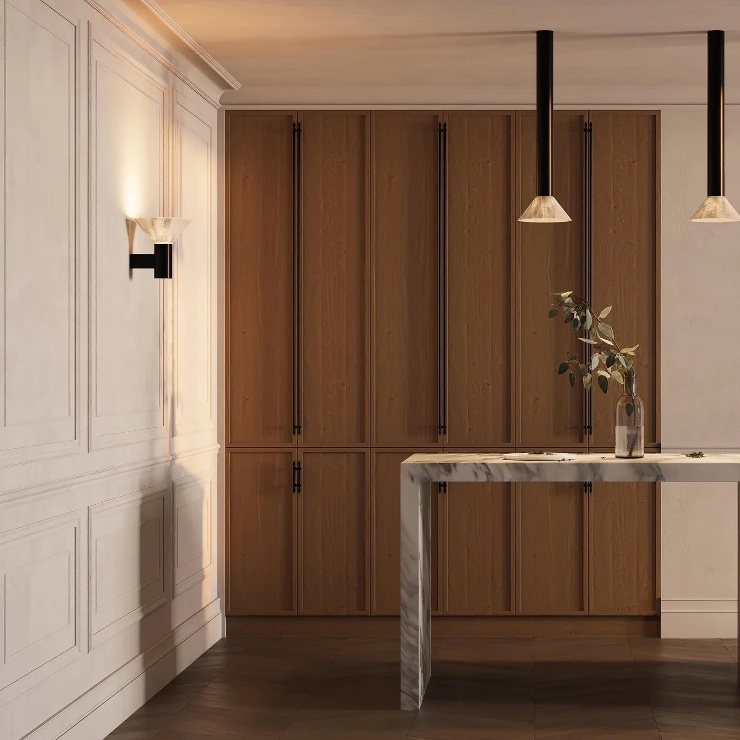 Eurnoria Cone Alabaster Wall Light - Lamp Copper
