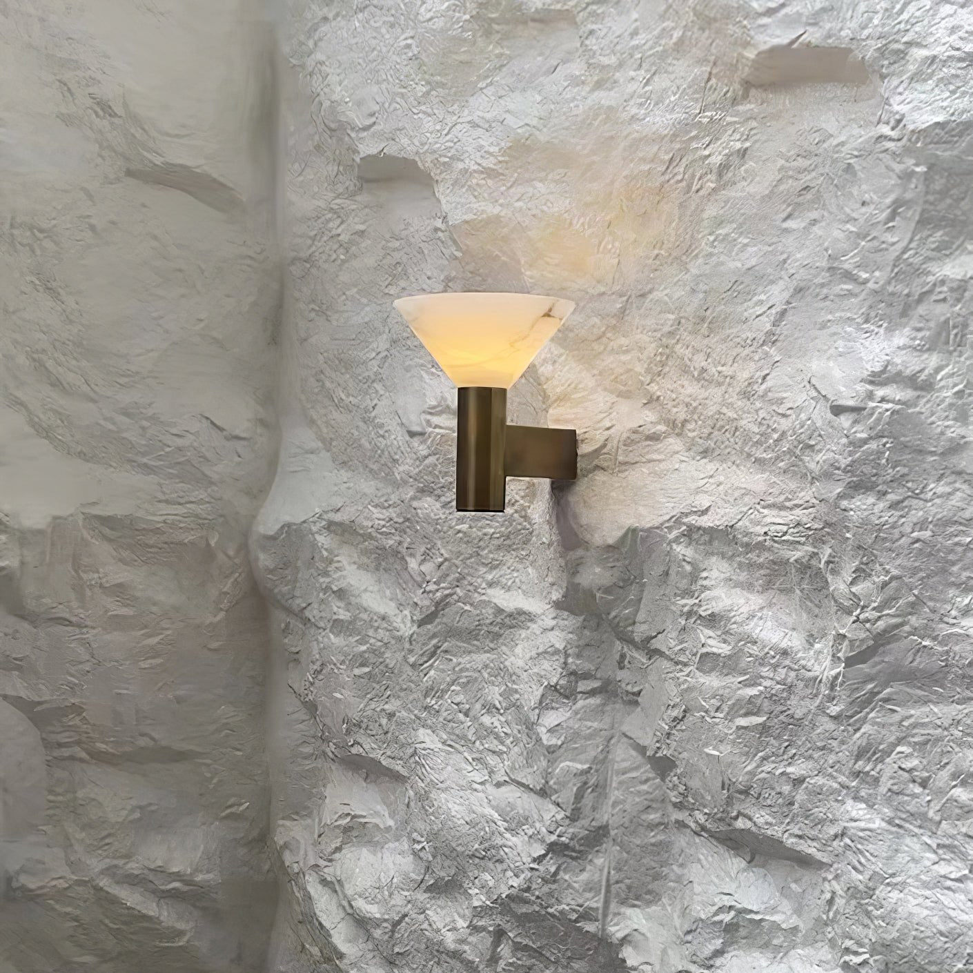 Eurnoria Cone Alabaster Wall Light - Lamp Copper