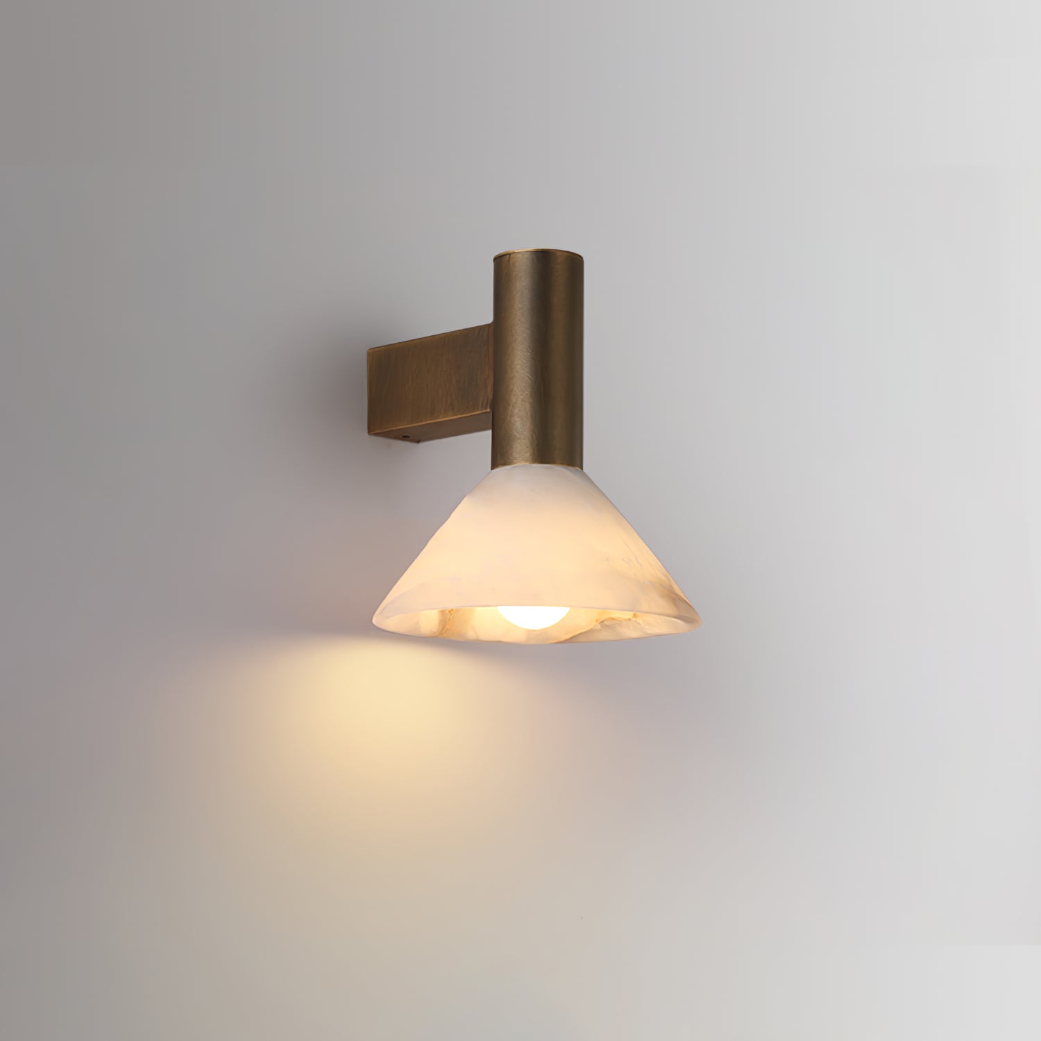 Eurnoria Cone Alabaster Wall Light - Lamp Copper