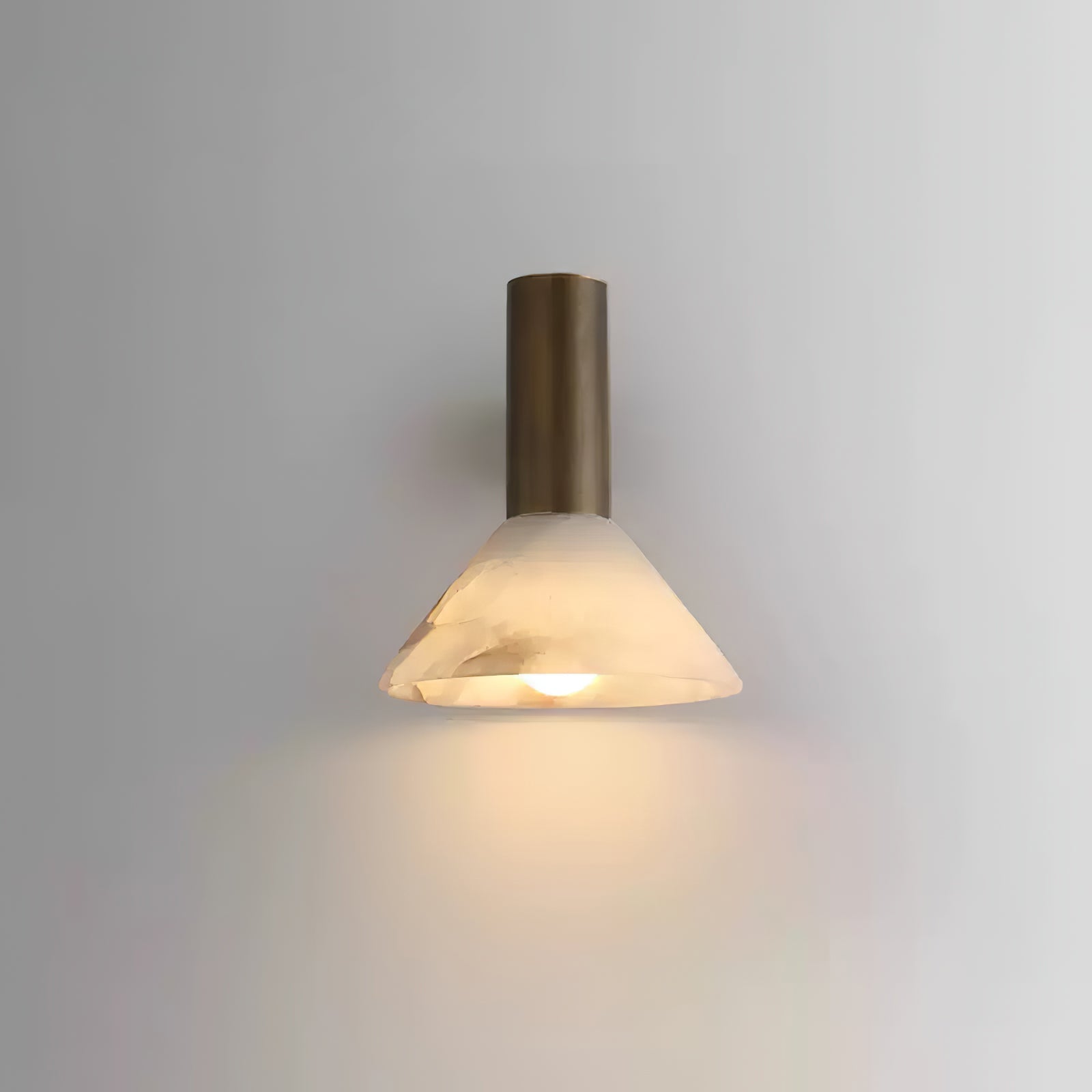 Eurnoria Cone Alabaster Wall Light - Lamp Copper