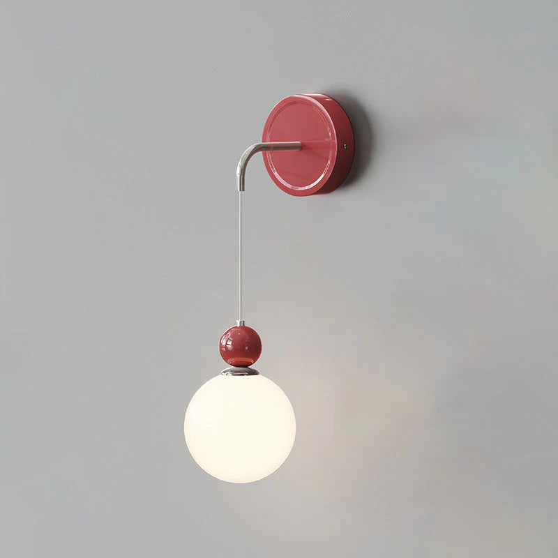 Valentina Modern LED Indoor Wall Lamp Red/Coffee Metal/Glass Bedroom - Lamp Copper