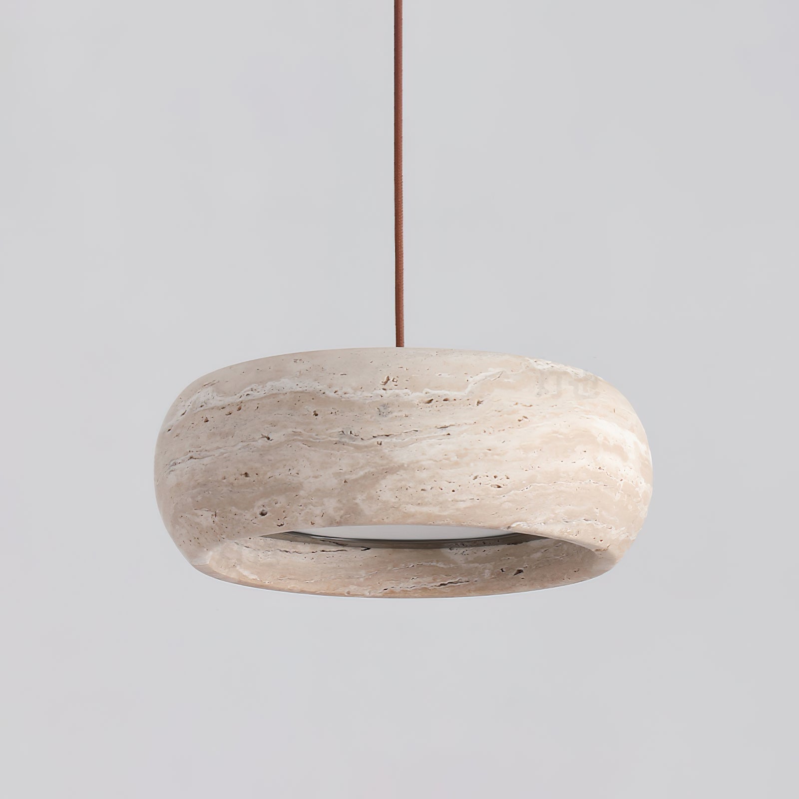 Tova Donut-Shaped Pendant Lights Travertine - Lamp Copper