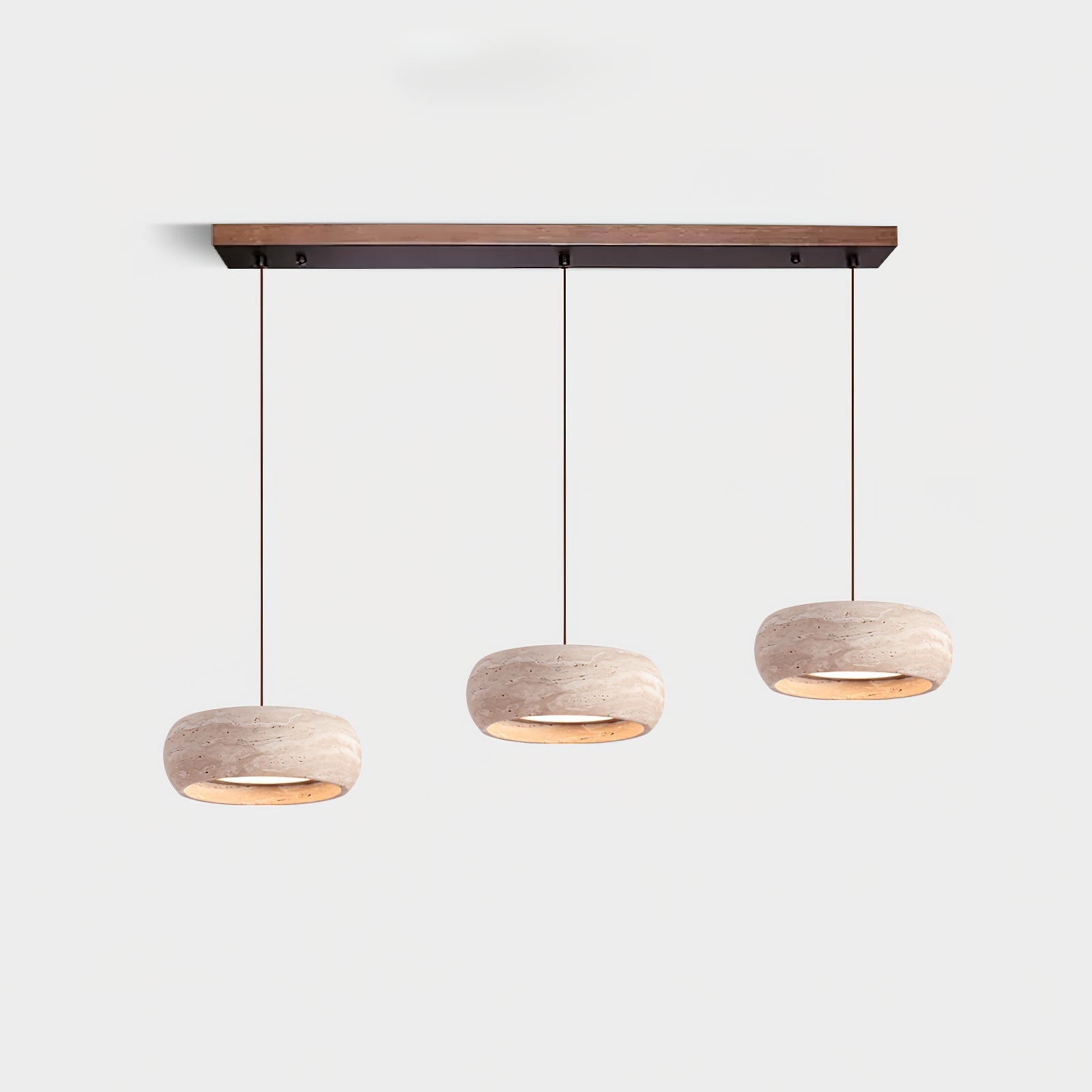 Tova Donut-Shaped Pendant Lights Travertine - Lamp Copper
