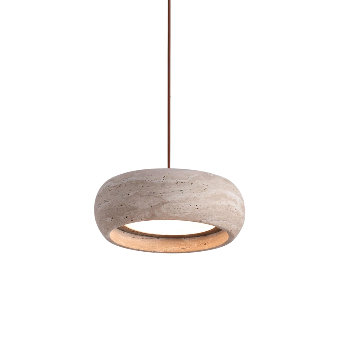 Tova Donut-Shaped Pendant Lights Travertine - Lamp Copper