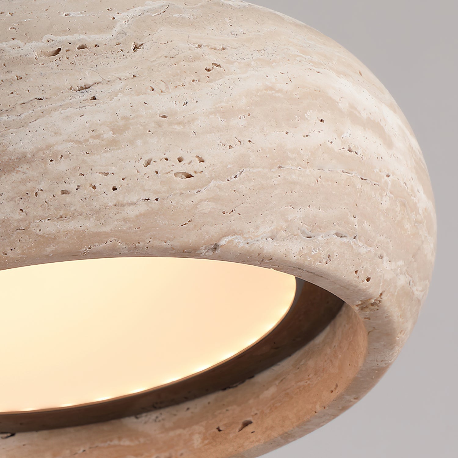 Ritta Donut-Shaped Pendant Lights Travertine - Lamp Copper