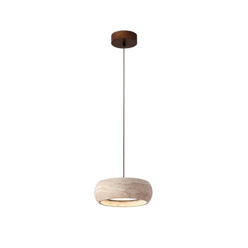 Ritta Donut-Shaped Pendant Lights Travertine - Lamp Copper