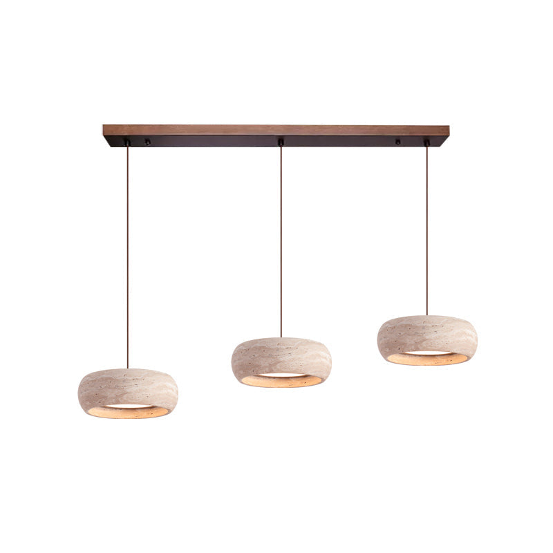 Ritta Donut-Shaped Pendant Lights Travertine - Lamp Copper