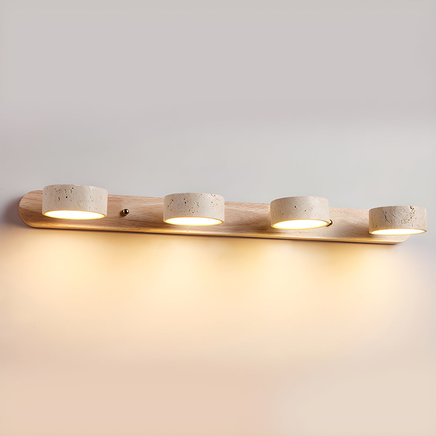 Tuelo Travertine Indoor Wall Light Neutral - Lamp Copper