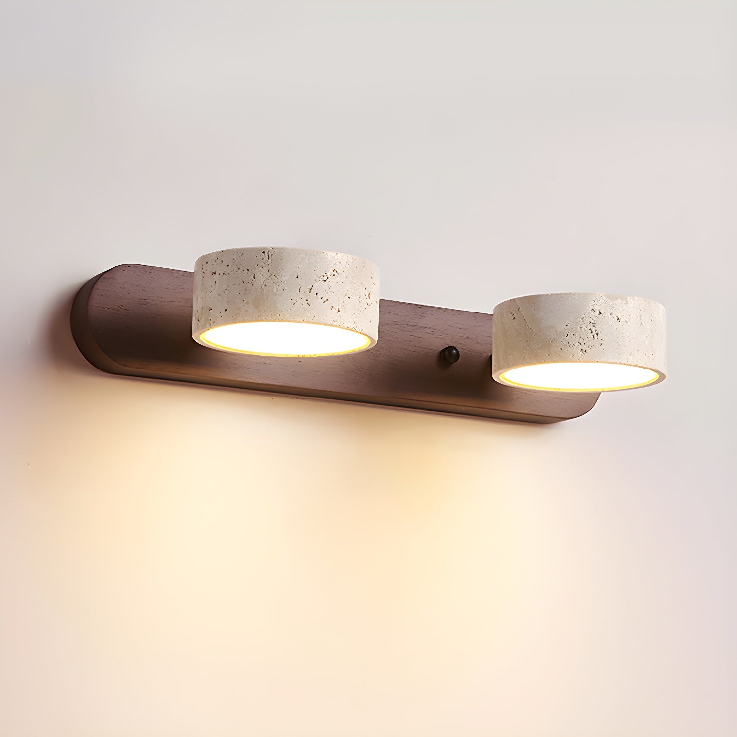 Tuelo Travertine Indoor Wall Light Neutral - Lamp Copper