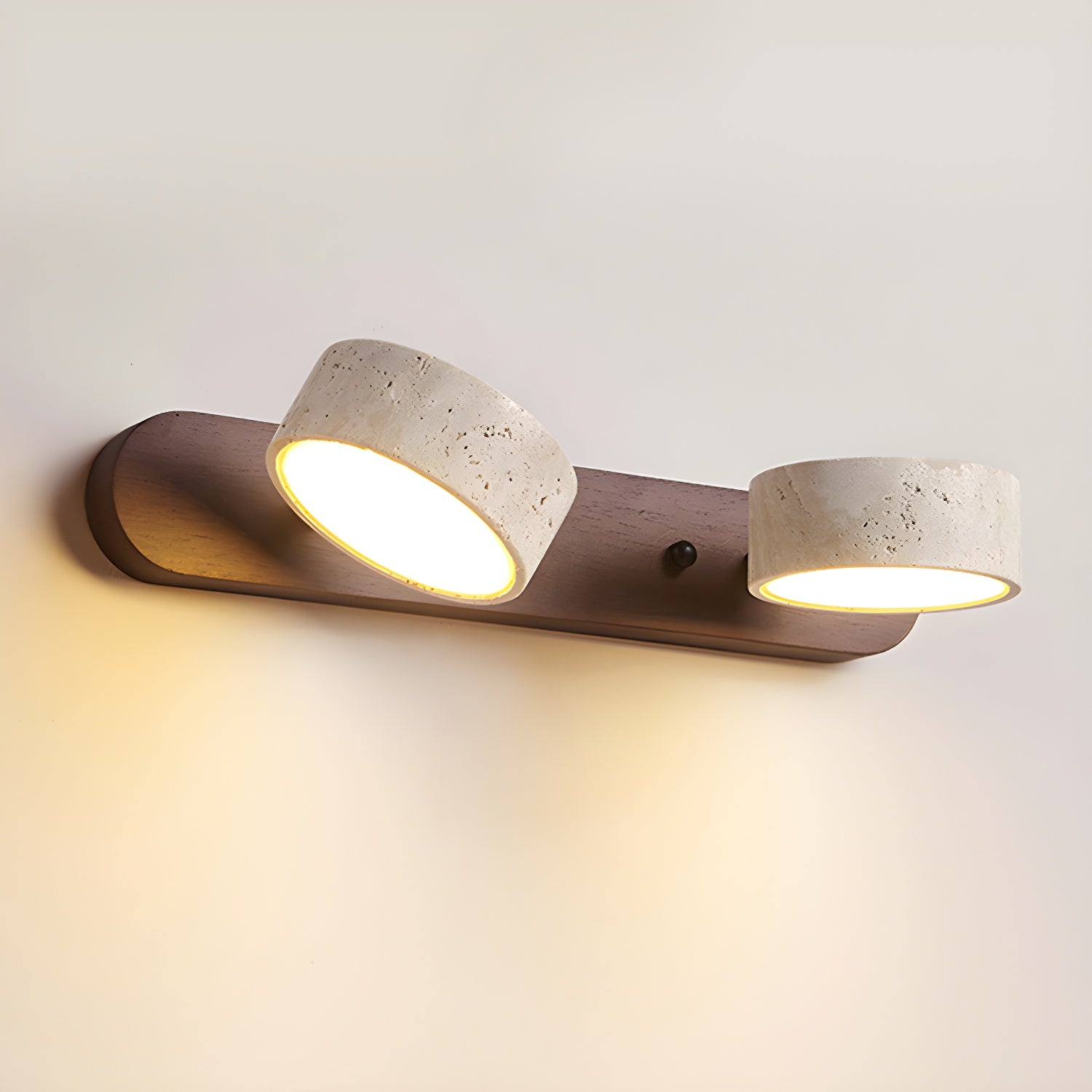 Tuelo Travertine Indoor Wall Light Neutral - Lamp Copper