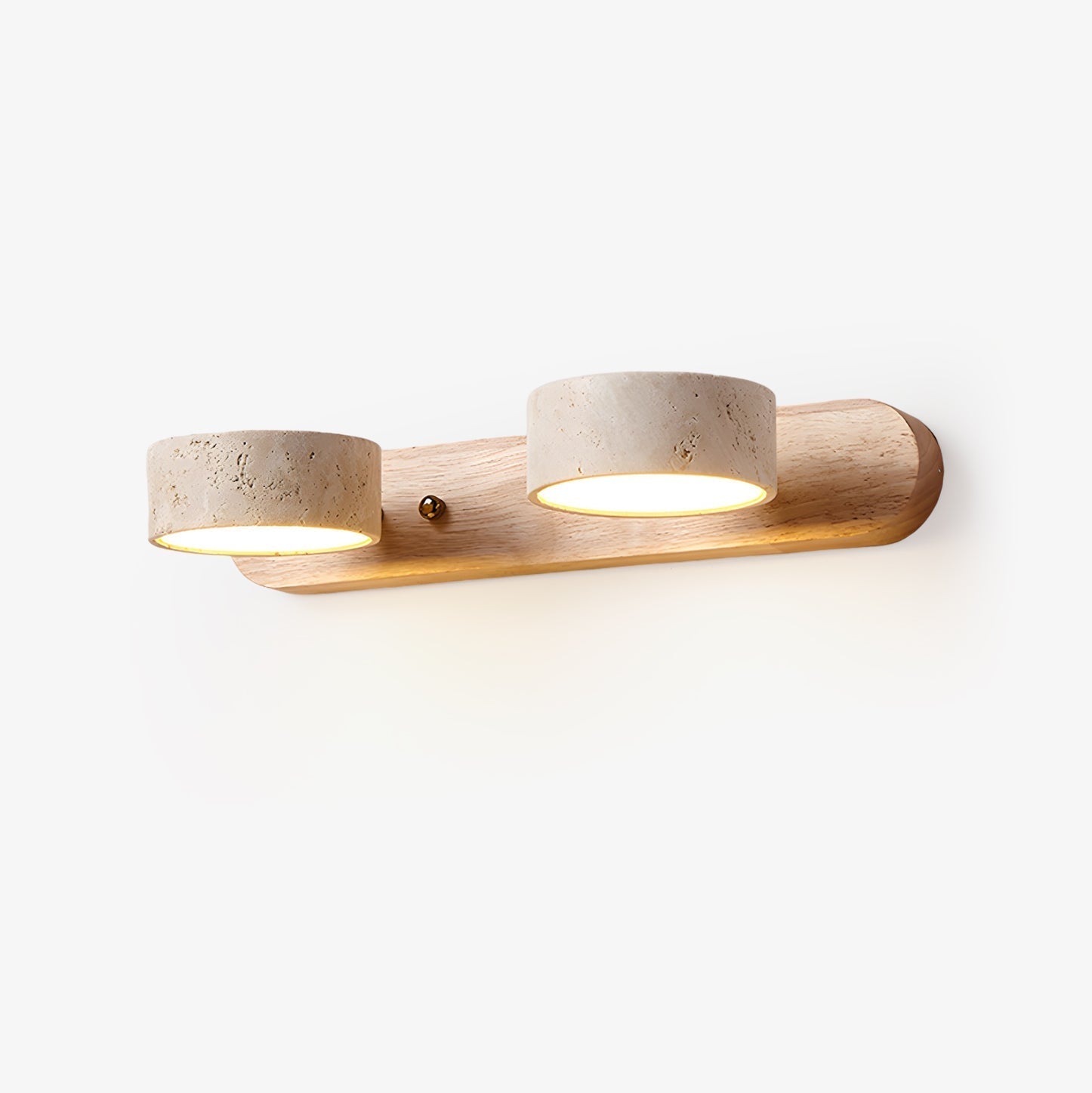 Tuelo Travertine Indoor Wall Light Neutral - Lamp Copper