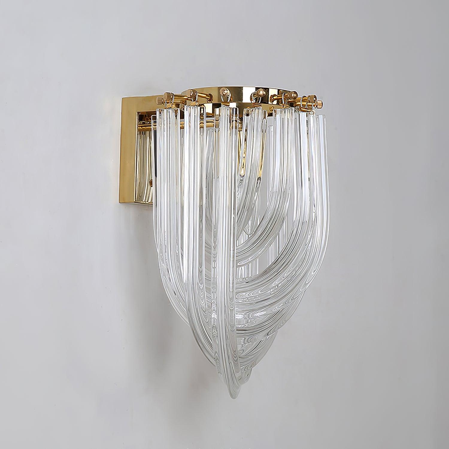 Aurora Wall Lamp Trevi Murano Glass Gold Modern Luxury - Lamp Copper