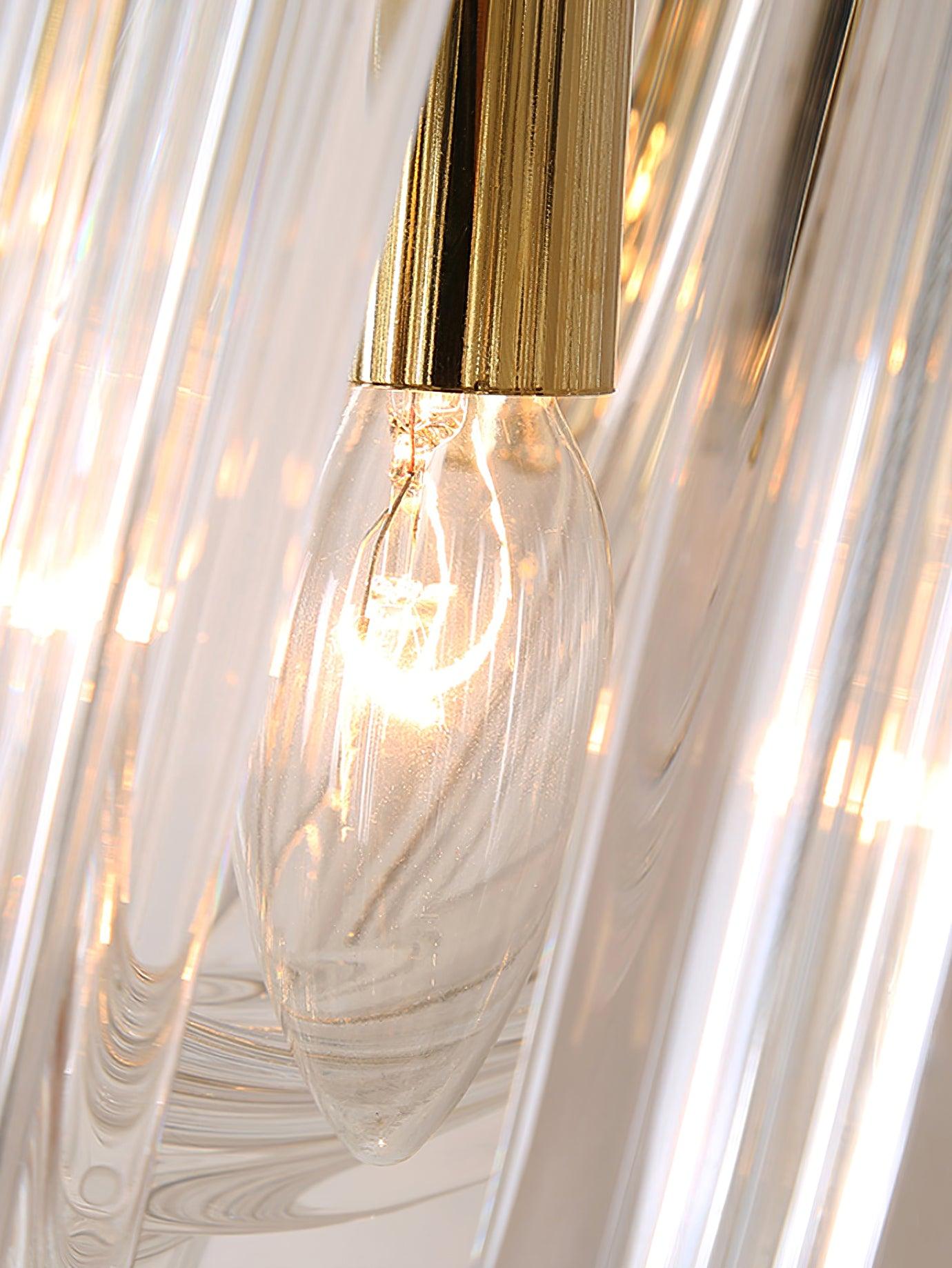 Aurora Wall Lamp Trevi Murano Glass Gold Modern Luxury - Lamp Copper