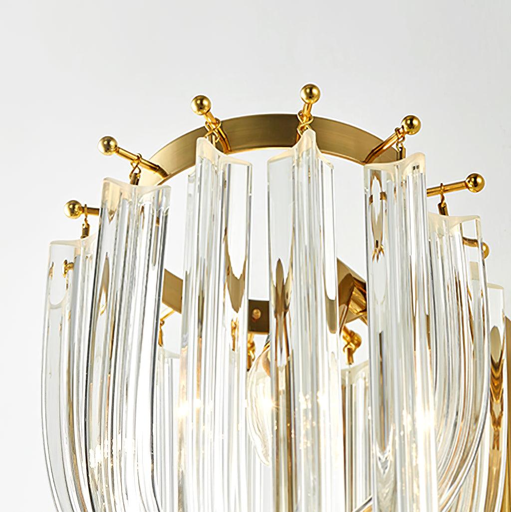 Aurora Wall Lamp Trevi Murano Glass Gold Modern Luxury - Lamp Copper