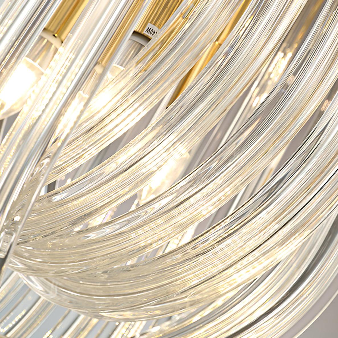 Aurora Wall Lamp Trevi Murano Glass Gold Modern Luxury - Lamp Copper