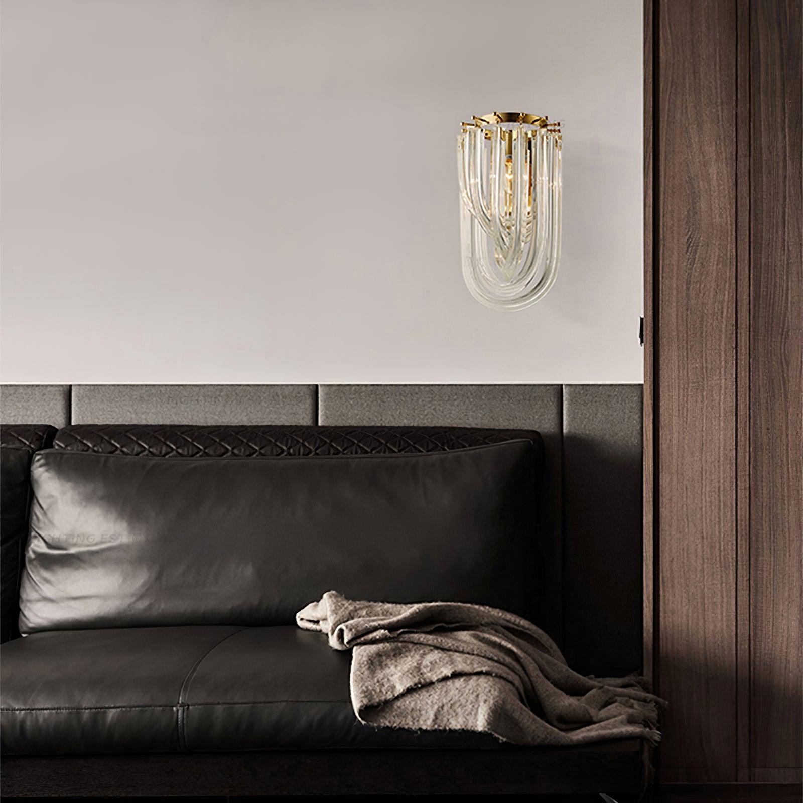 Aurora Wall Lamp Trevi Murano Glass Gold Modern Luxury - Lamp Copper