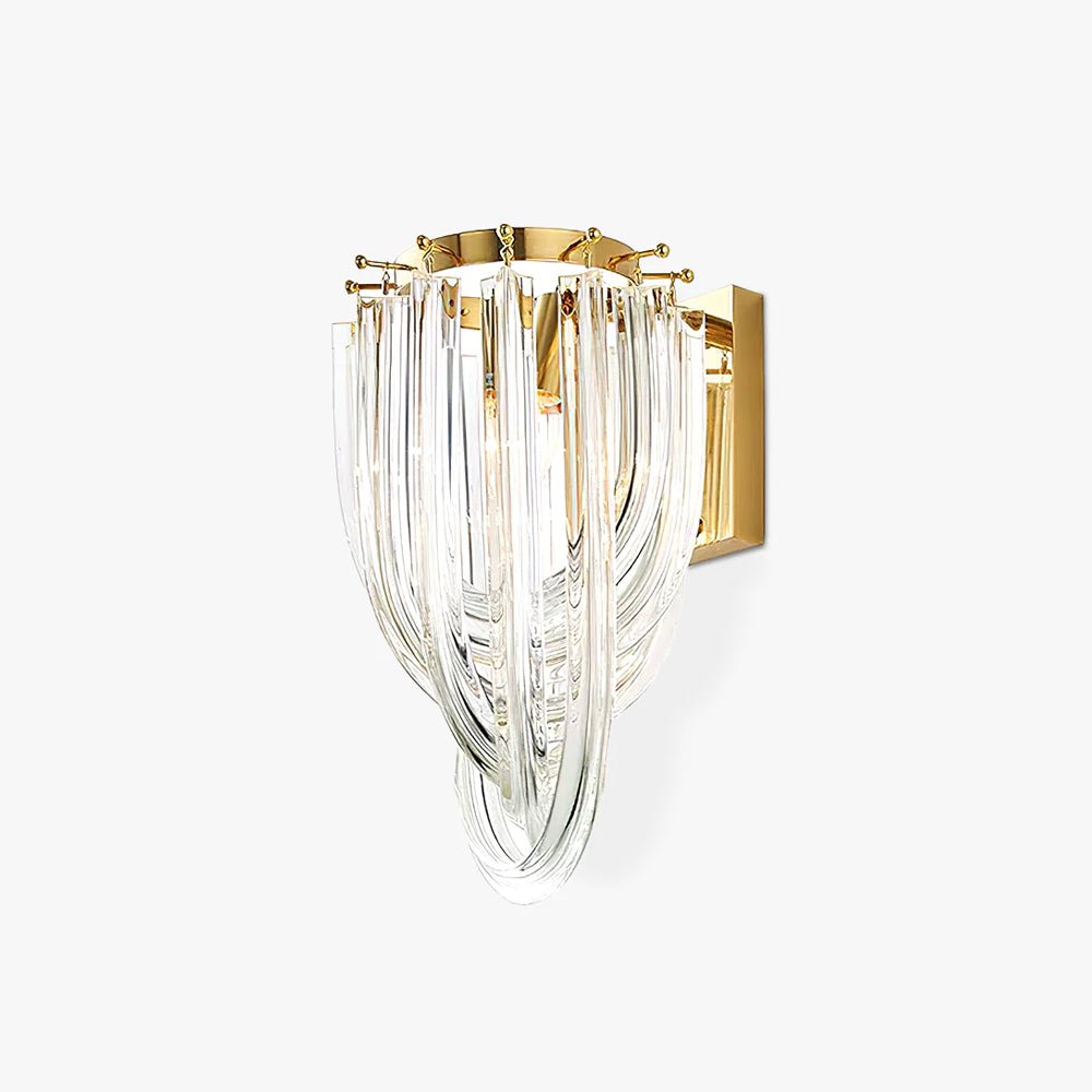Aurora Wall Lamp Trevi Murano Glass Gold Modern Luxury - Lamp Copper