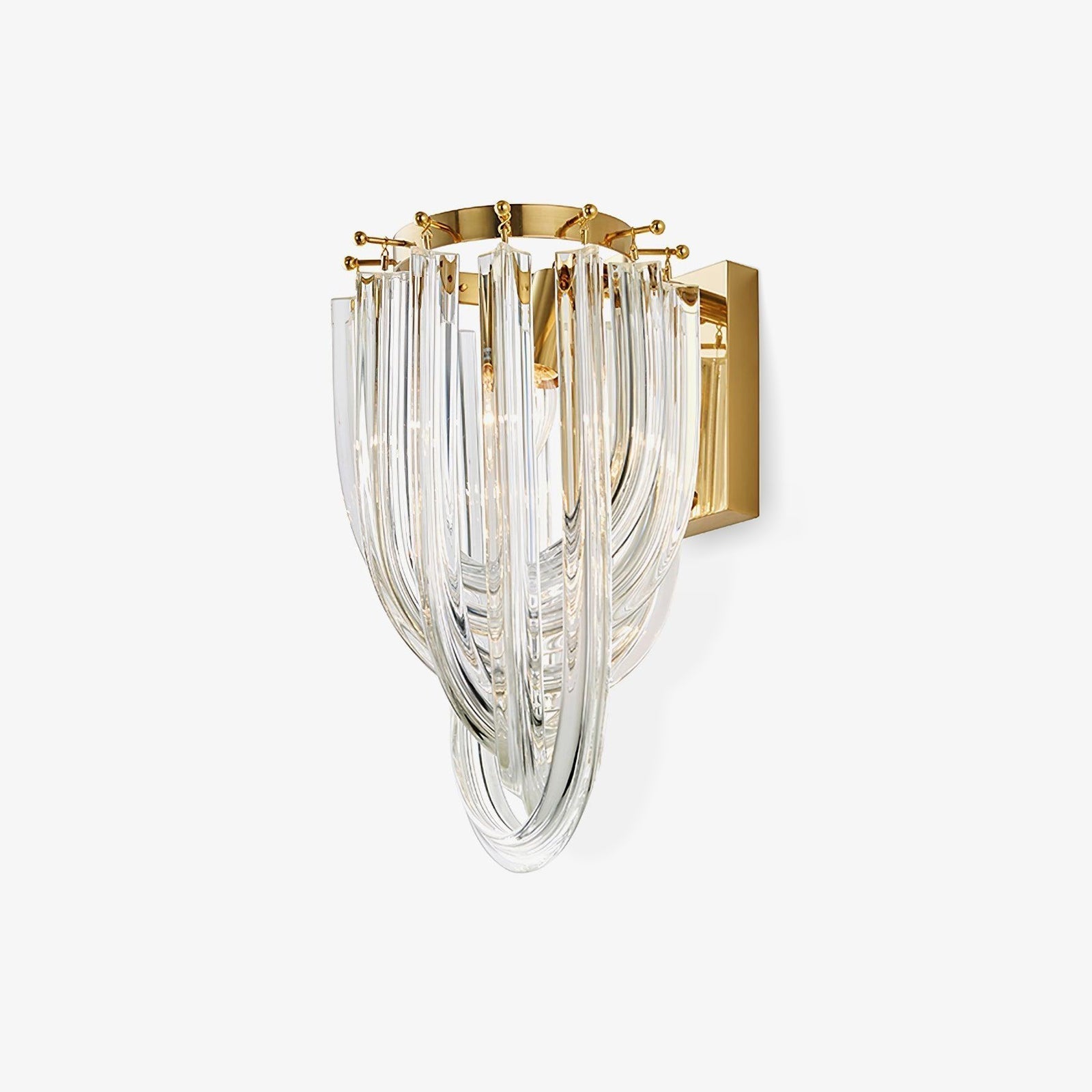 Aurora Wall Lamp Trevi Murano Glass Gold Modern Luxury - Lamp Copper