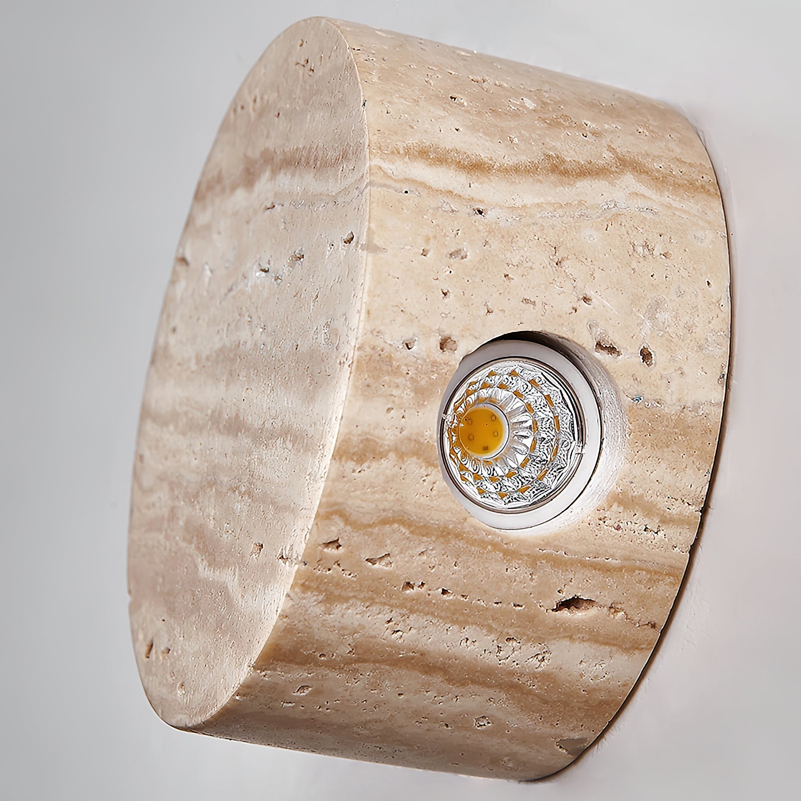 Izoren Classic Modern Minimalist Travertine Wall Lamp - Lamp Copper