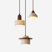 Lunara Multi-Light Pendant Lamp Set Travertine - Lamp Copper