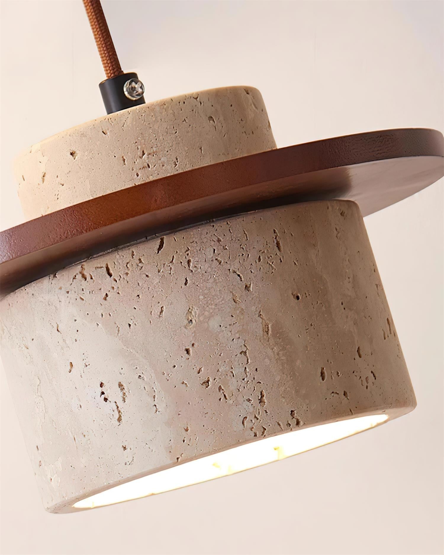 Lunara Multi-Light Pendant Lamp Set Travertine - Lamp Copper