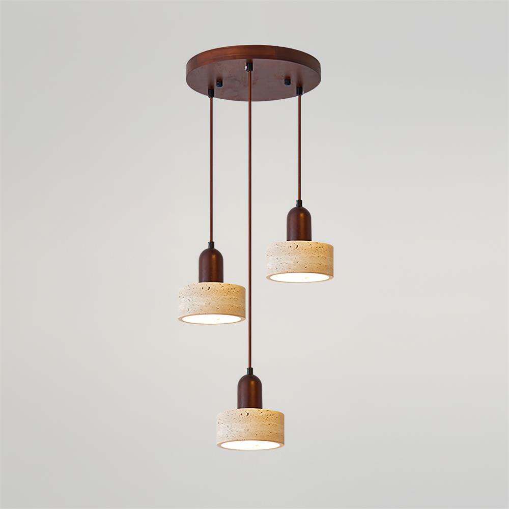 Lunara Multi-Light Pendant Lamp Set Travertine - Lamp Copper