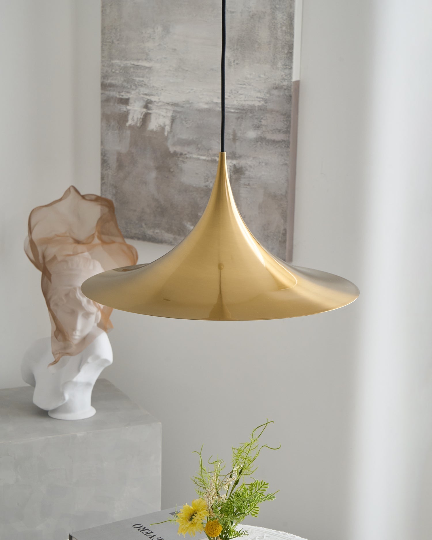 Pendant Lamp Slim Neck and Wide Flare Contemporary Dining - Lamp Copper