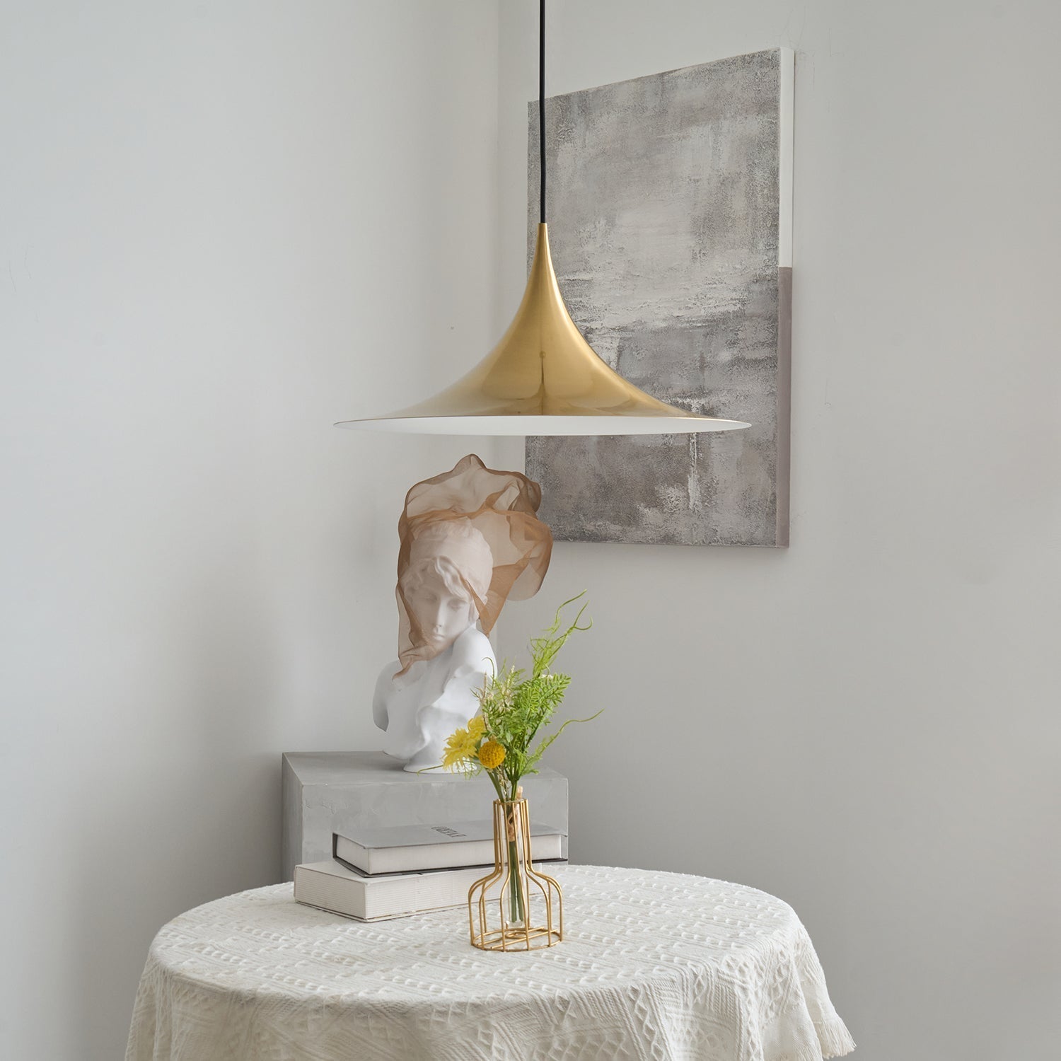 Pendant Lamp Slim Neck and Wide Flare Contemporary Dining - Lamp Copper