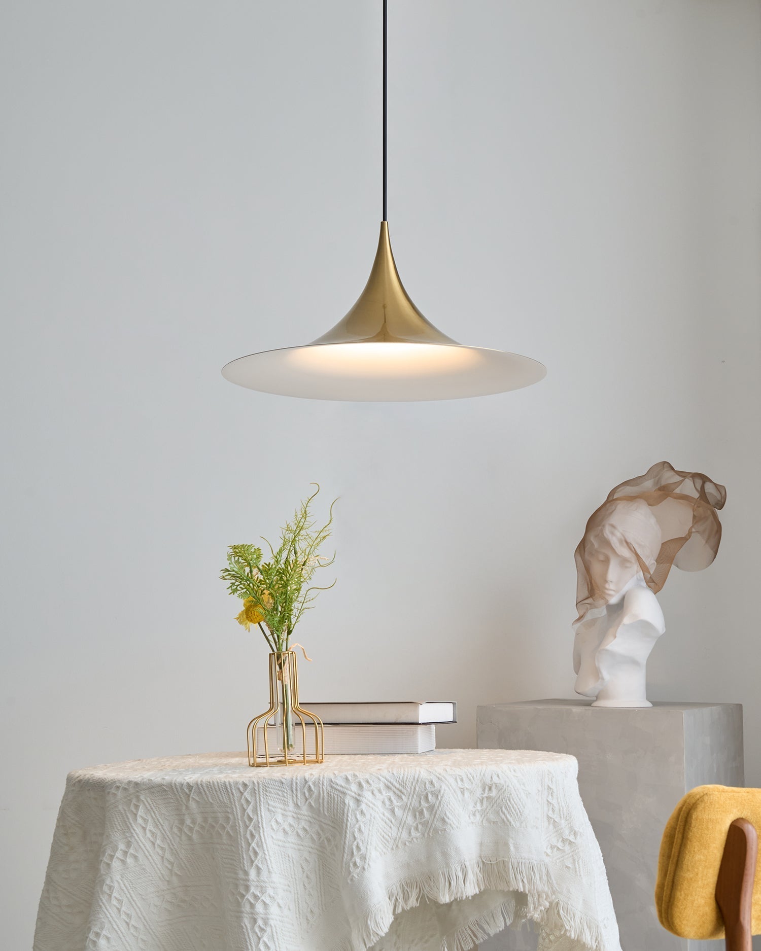 Pendant Lamp Slim Neck and Wide Flare Contemporary Dining - Lamp Copper