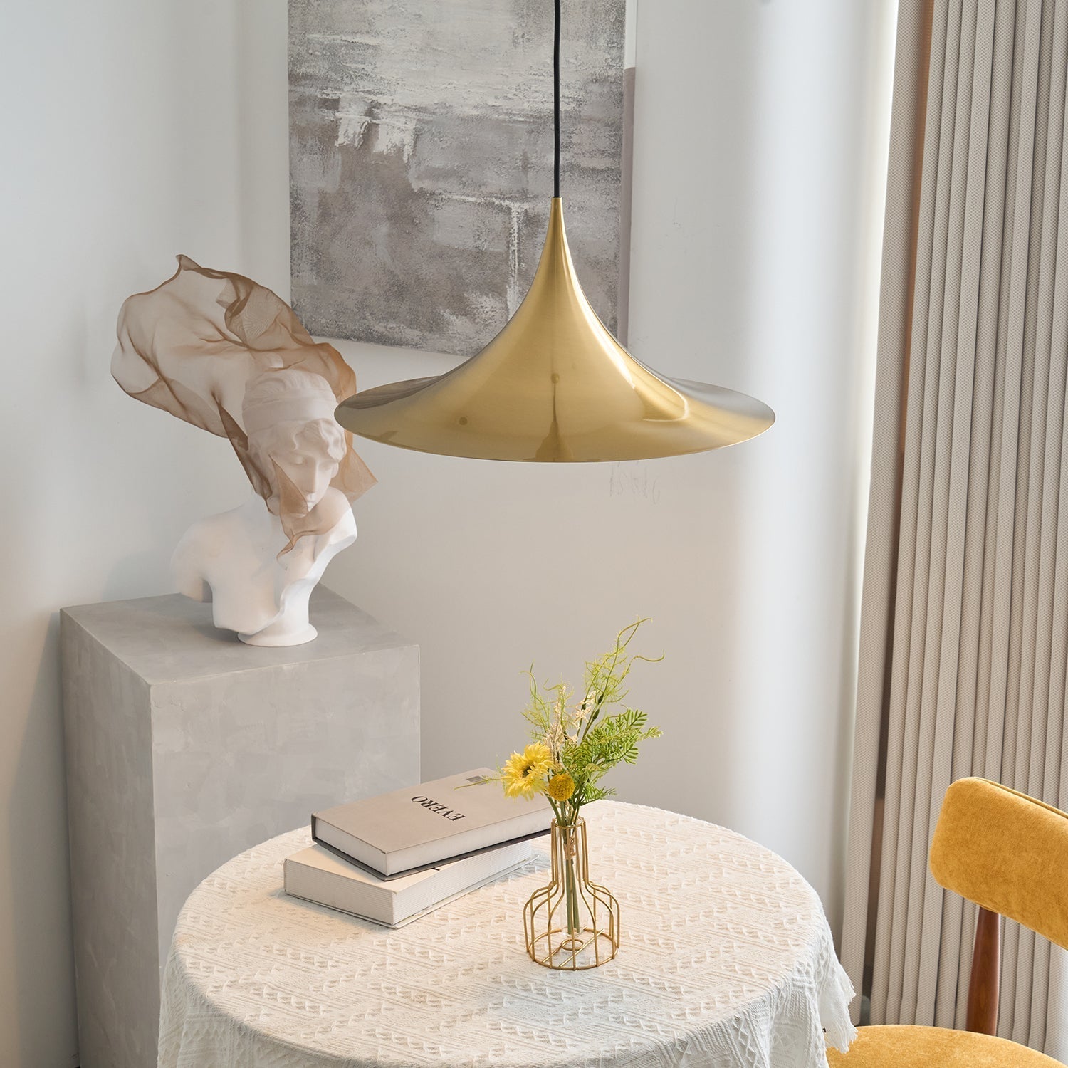 Pendant Lamp Slim Neck and Wide Flare Contemporary Dining - Lamp Copper