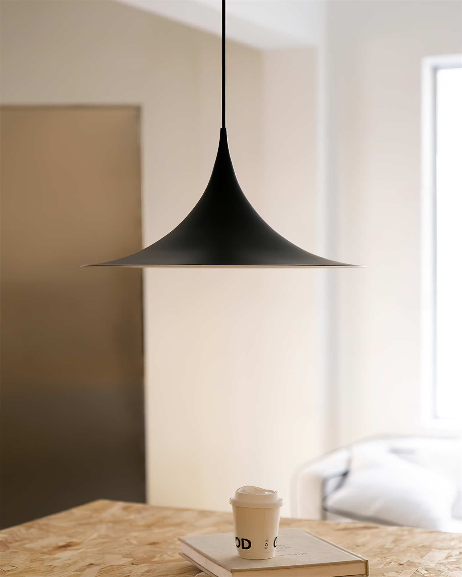 Pendant Lamp Slim Neck and Wide Flare Contemporary Dining - Lamp Copper