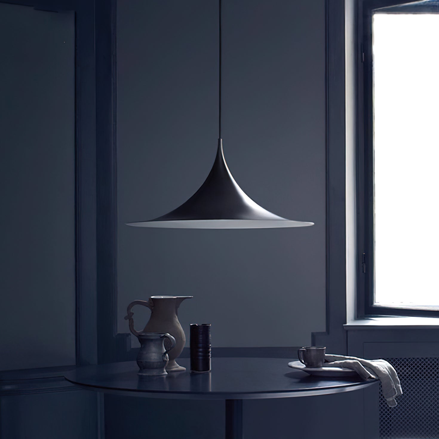 Pendant Lamp Slim Neck and Wide Flare Contemporary Dining - Lamp Copper