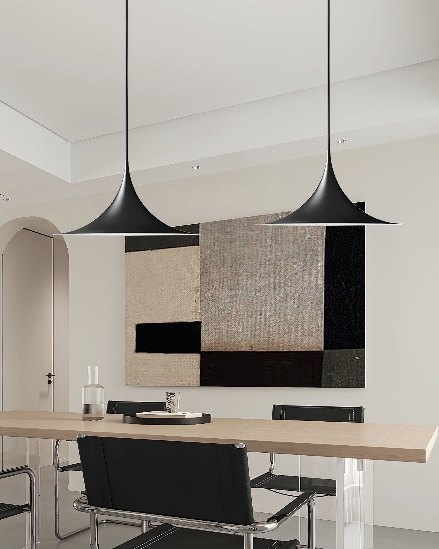Pendant Lamp Slim Neck and Wide Flare Contemporary Dining - Lamp Copper