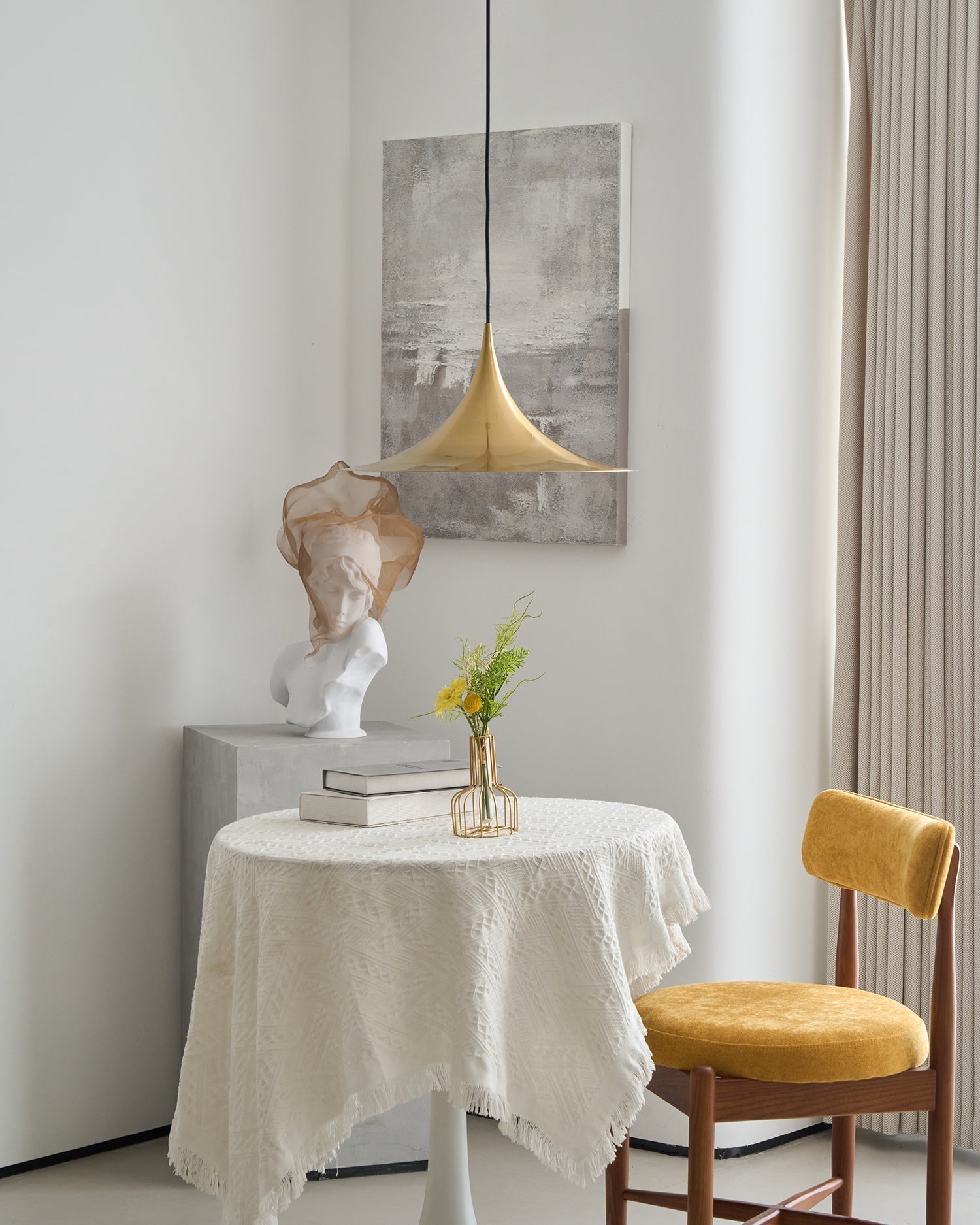 Pendant Lamp Slim Neck and Wide Flare Contemporary Dining - Lamp Copper