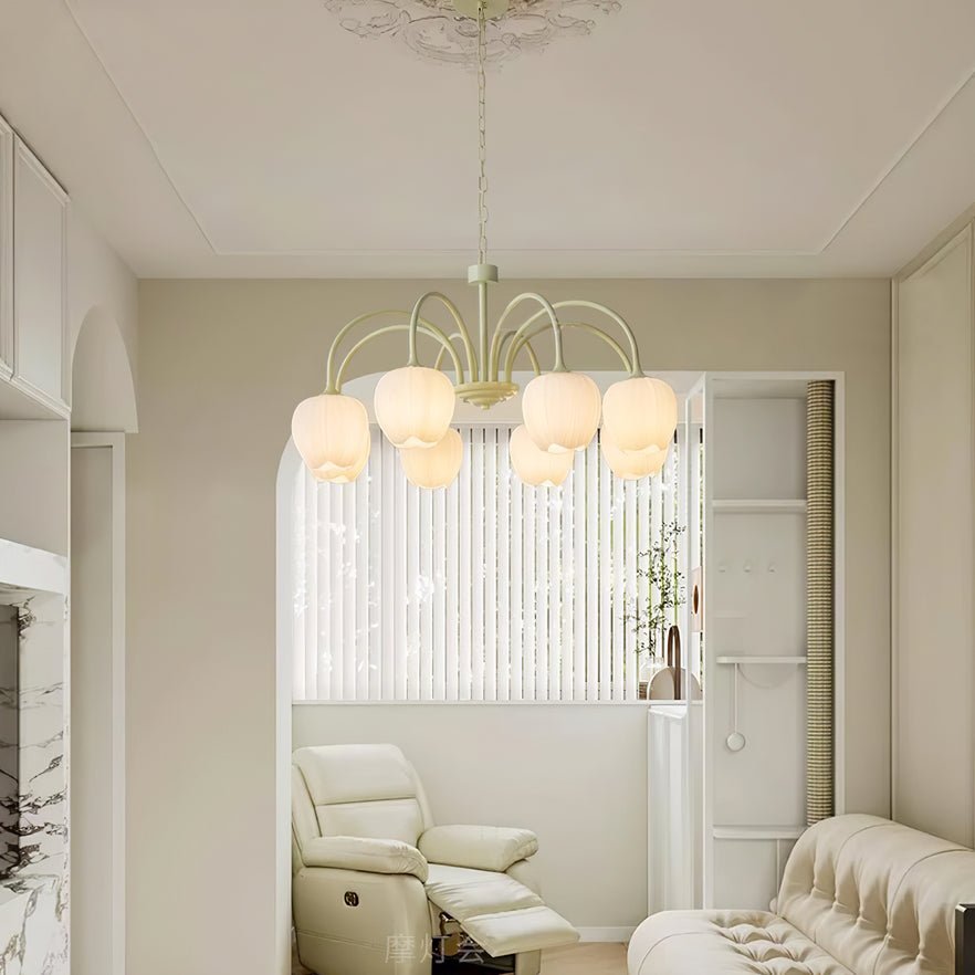 Tulip Fresh Chandeliers Glass - Lamp Copper
