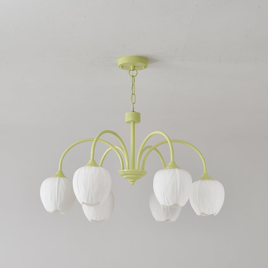 Tulip Fresh Chandeliers Glass - Lamp Copper