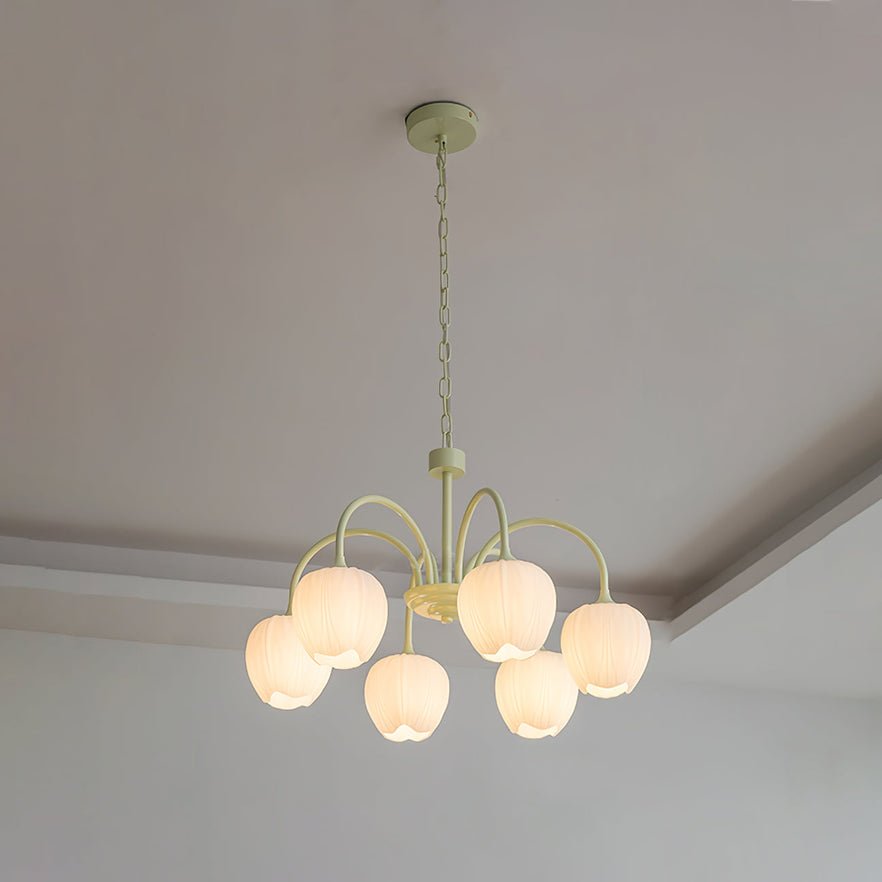 Tulip Fresh Chandeliers Glass - Lamp Copper